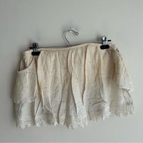 Revolve Tularosa Amelia Top Crop Off The Shoulder Blouse Boho chic Size Small - Picture 2 of 16